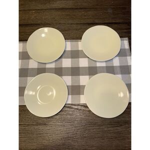 1831 Gorham Barela 8" Salad Plate Classically Modern Bone‎ China Cream Set Of 4